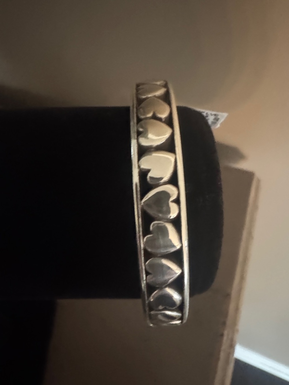 Brighton Mystery of Love Hinged Bangle with Gold Heart Accent - Picture 3 of 8